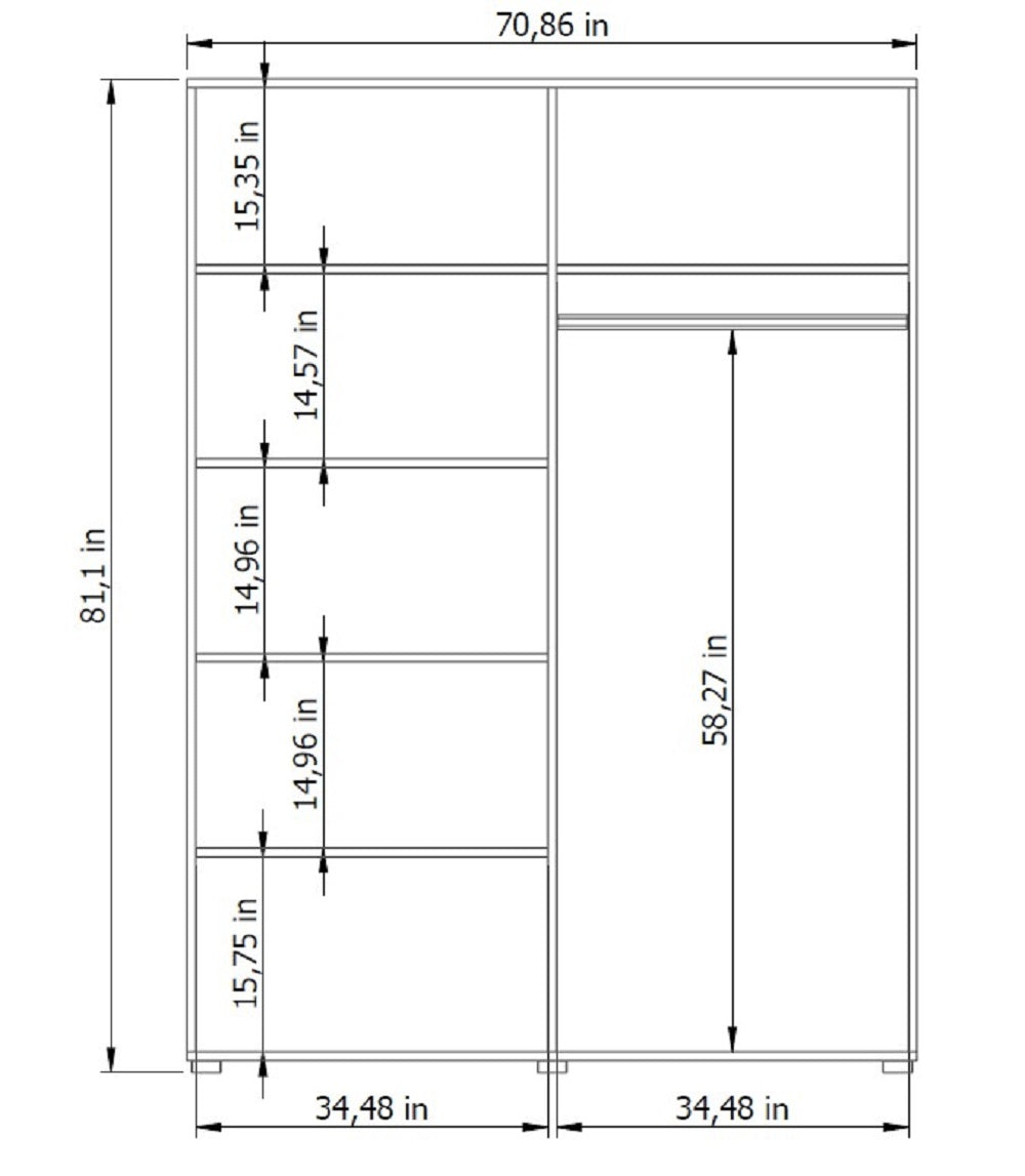 Manhattan Modern Bedroom Wardrobe