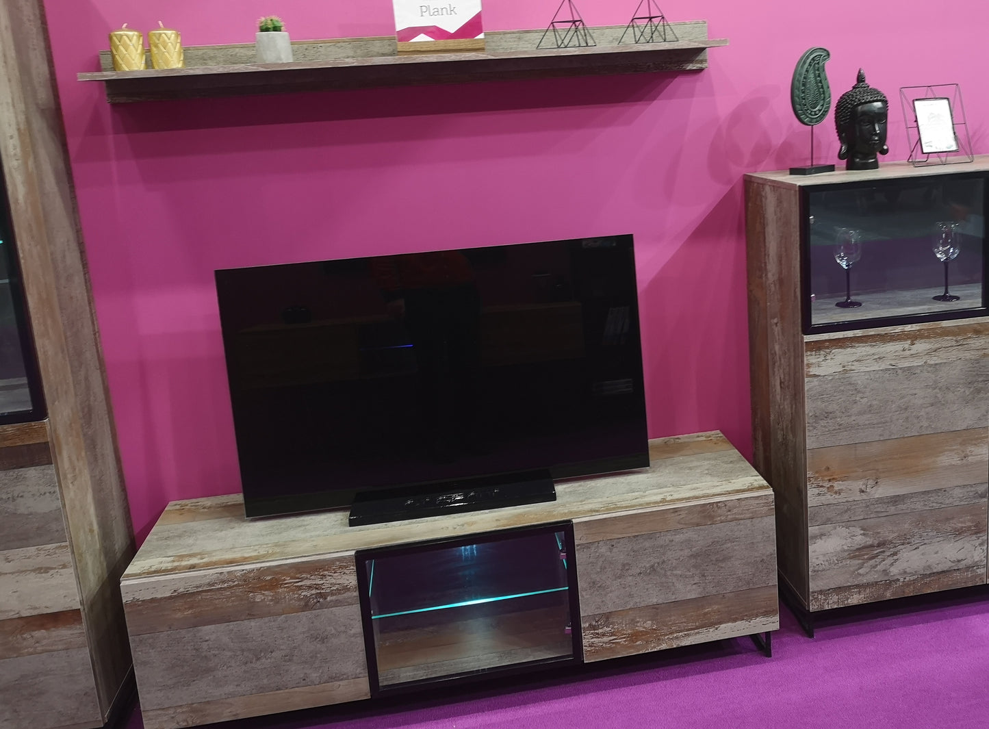 Ranch Modern Farmhouse TV Stand Entertainment Center with Storage