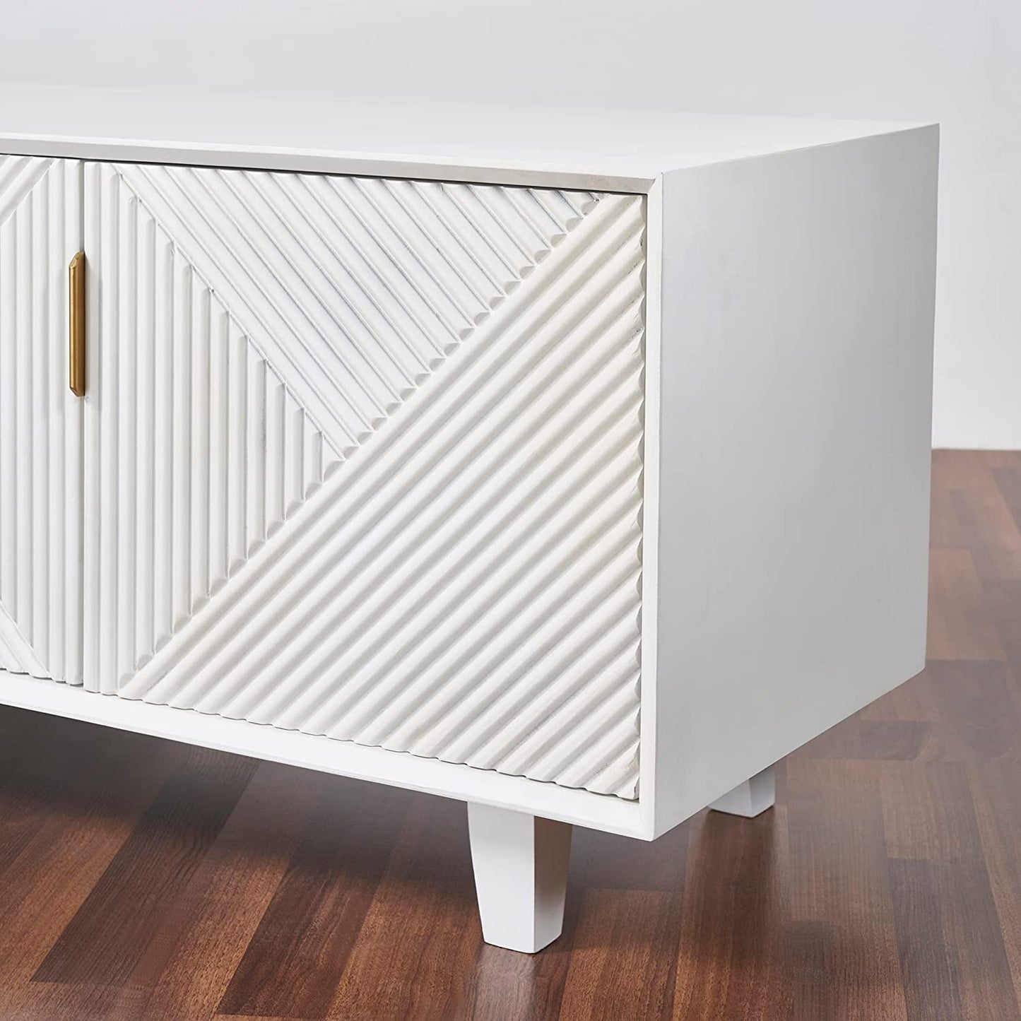 Crestwood 65 Inch TV Stand Entertainment Center with Storage, White