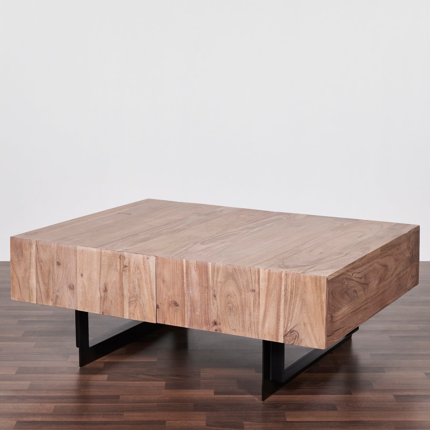 Coffee Table with Sliding Top in Natural Finish