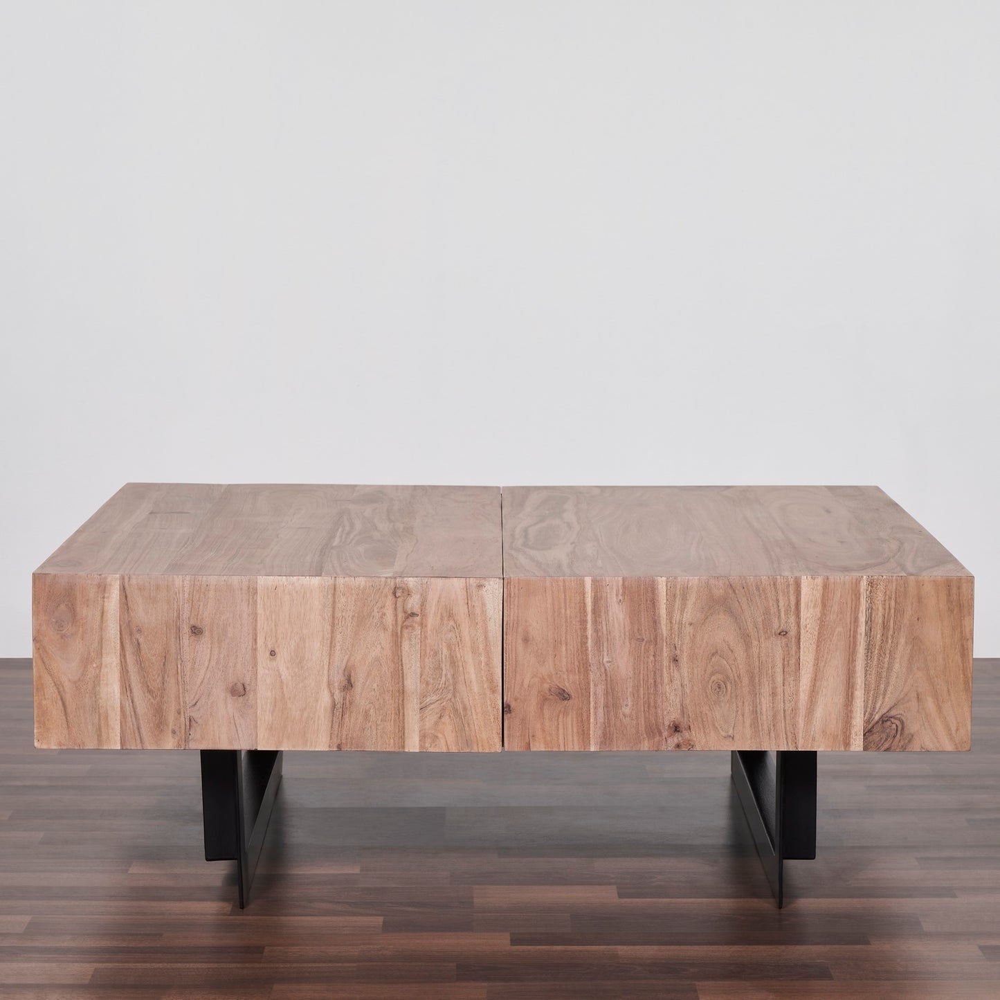 Coffee Table with Sliding Top in Natural Finish