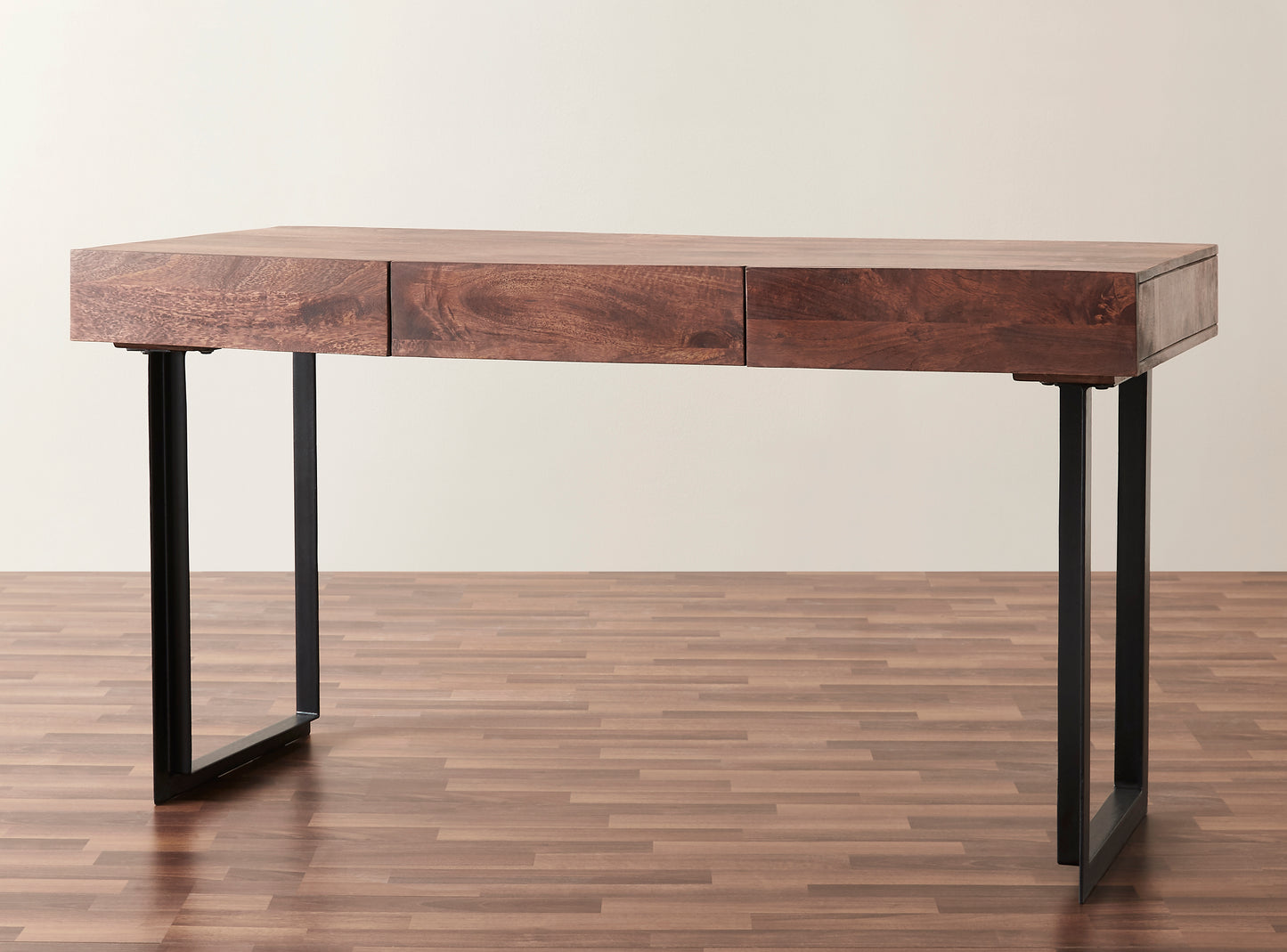 Glide Modern Office Desk in Walnut