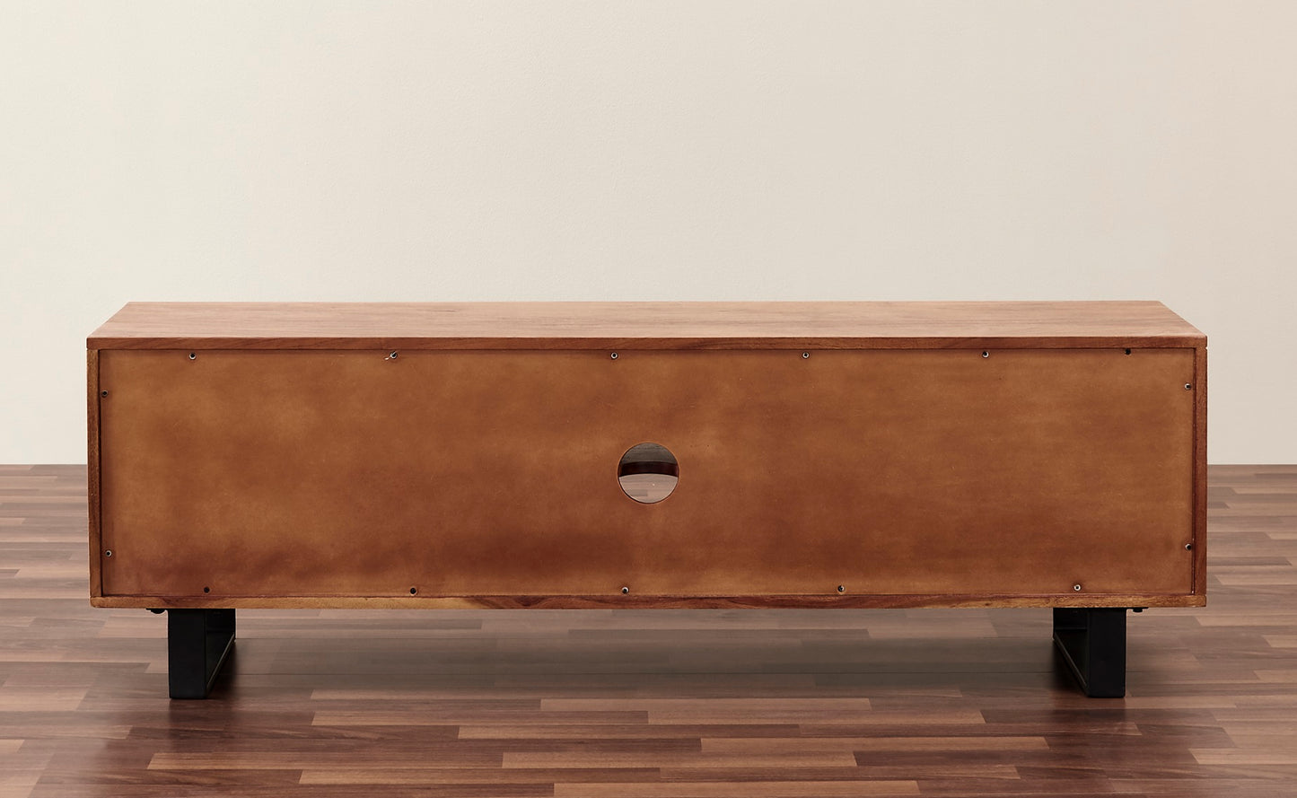 Linear Hardwood TV Stand with Storage for TV up to 63 inches