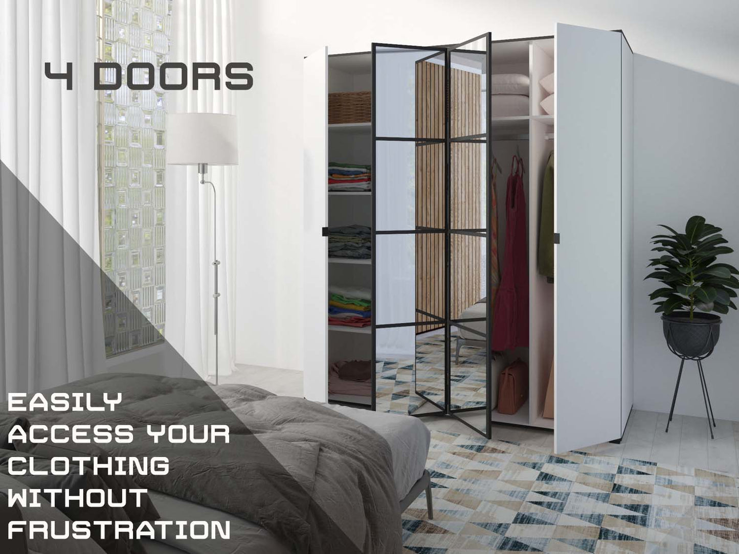 Manhattan Modern Bedroom Wardrobe