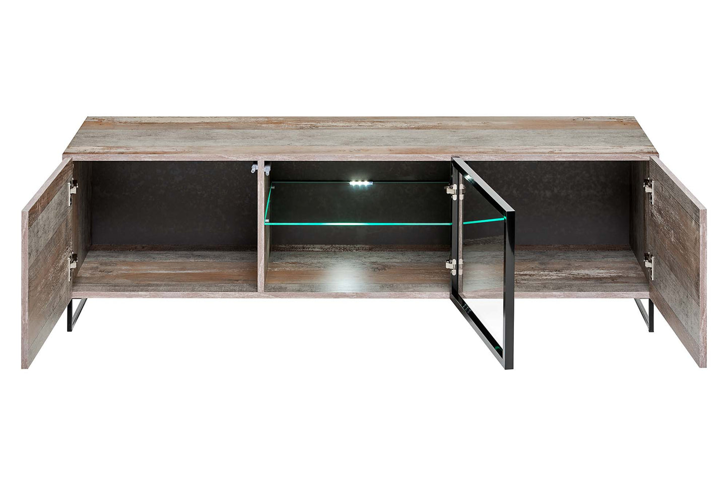Ranch Modern Farmhouse TV Stand Entertainment Center with Storage