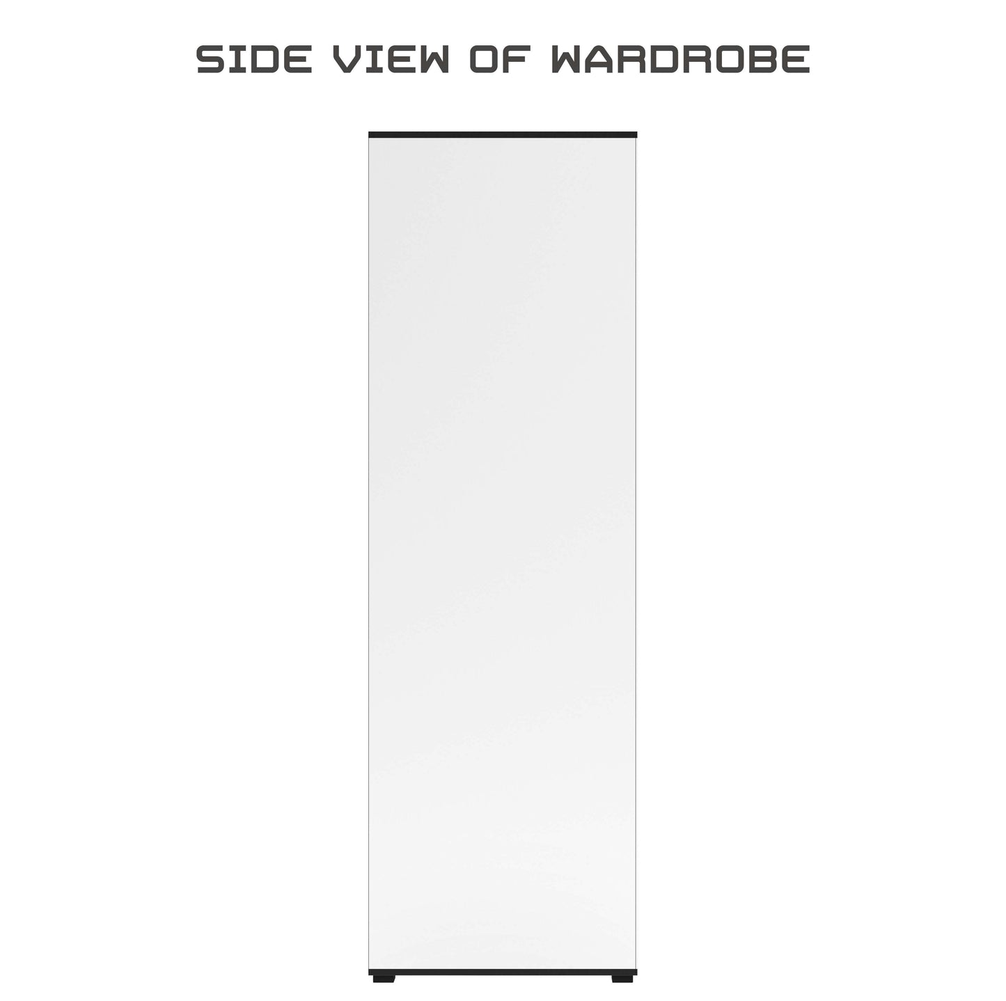 Brooklyn Sliding 2 Door Modern Bedroom Armoire Wardrobe Closet with Full Length Mirror